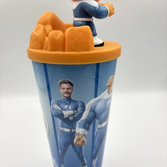 Marvel Fantastic Four The Thing 32oz Blue Movie Theater Plastic Tumbler Cup - Picture 5 of 10